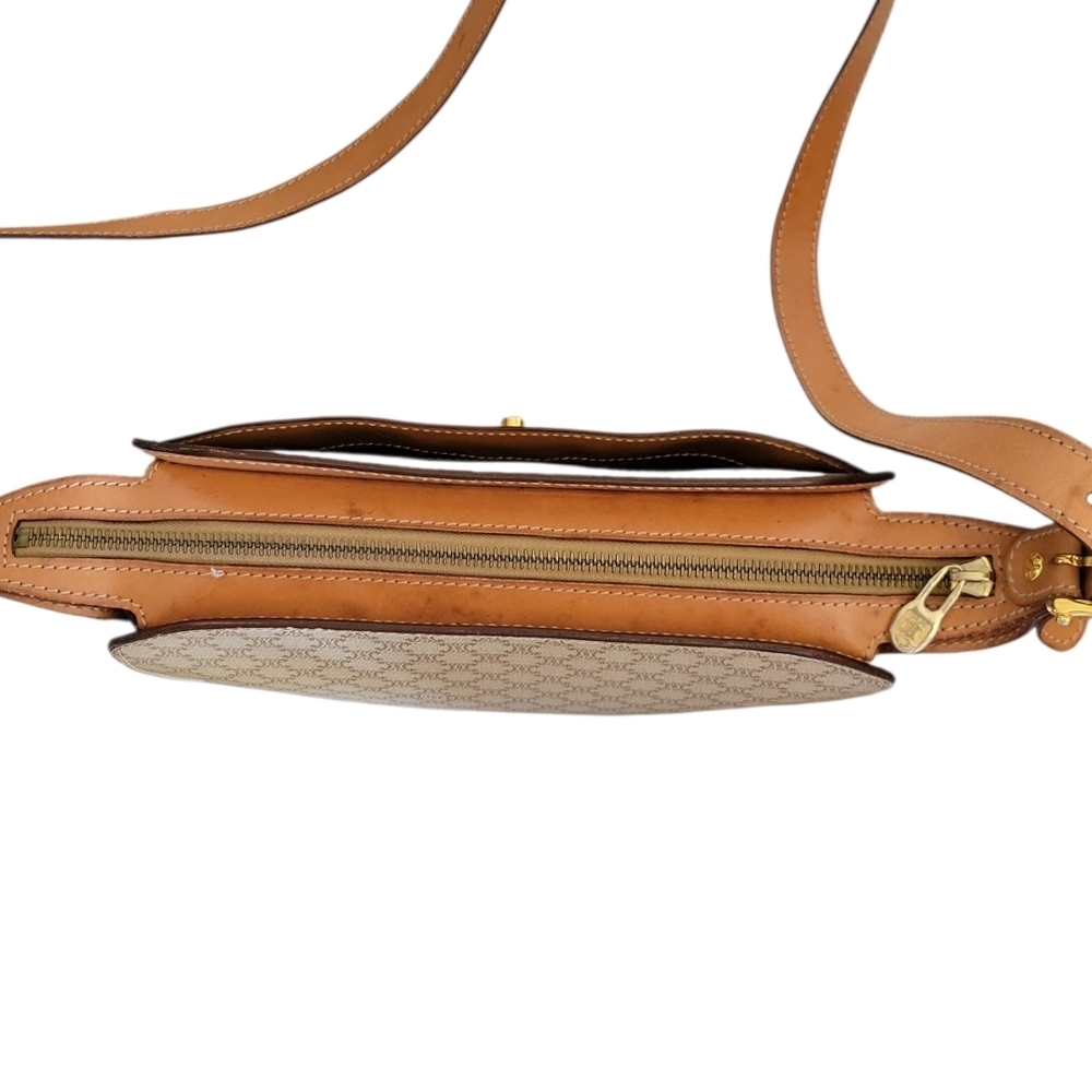 Celine Brown Monogram Crossbody Bag with Gold Plate - Picture 10 of 16